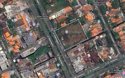 Tanah Komersial Strategis Raya Diponegoro Dr Soetomo Surabaya Pusat